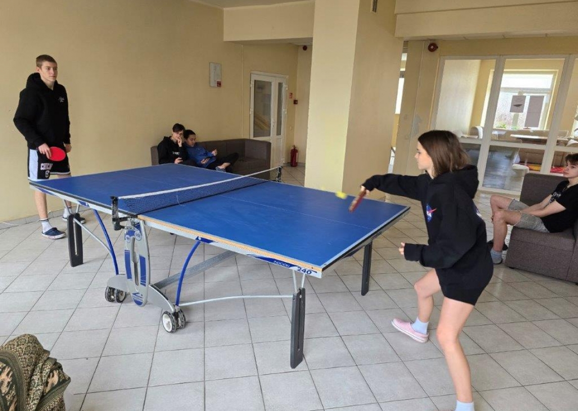 Bendrabučio poilsio  kambaryje įvyko mokinių stalo teniso turnyras