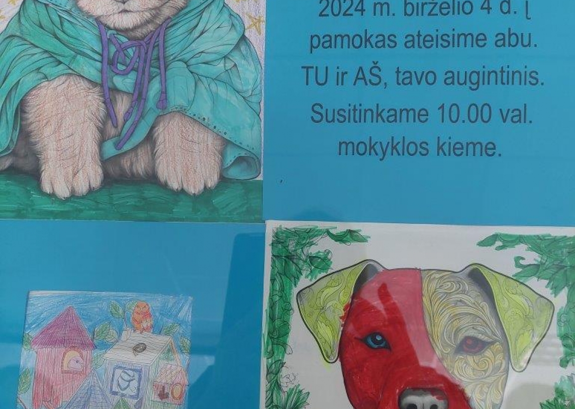 Pradinių klasių mokinių projektas „Į mokyklą su augintiniu“ 